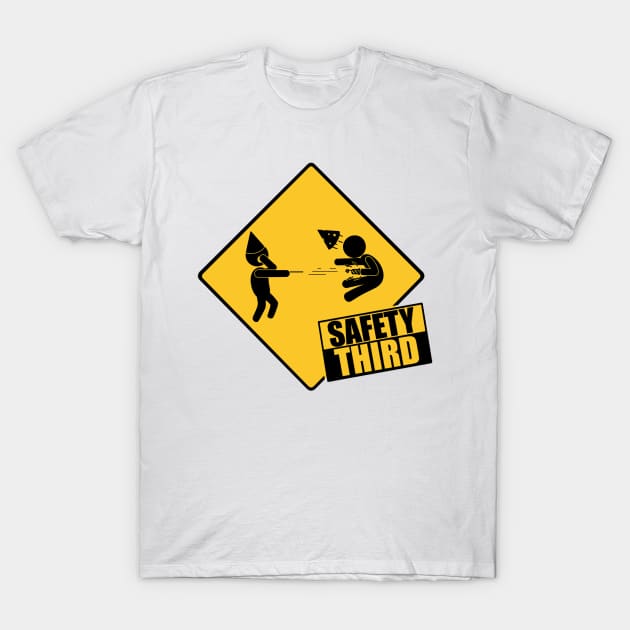 Safety Third T-Shirt by TheMaskedTooner